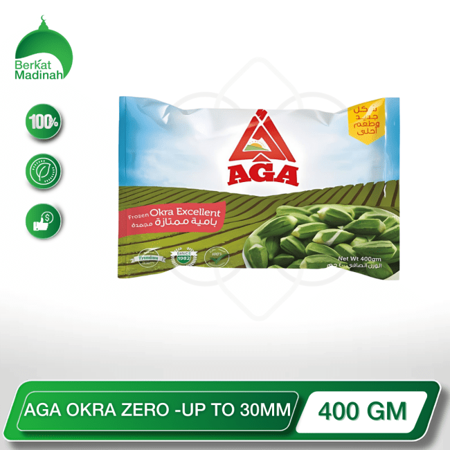 AGA OKRA ZERO -UP TO 30MM 400GM berkat madinah