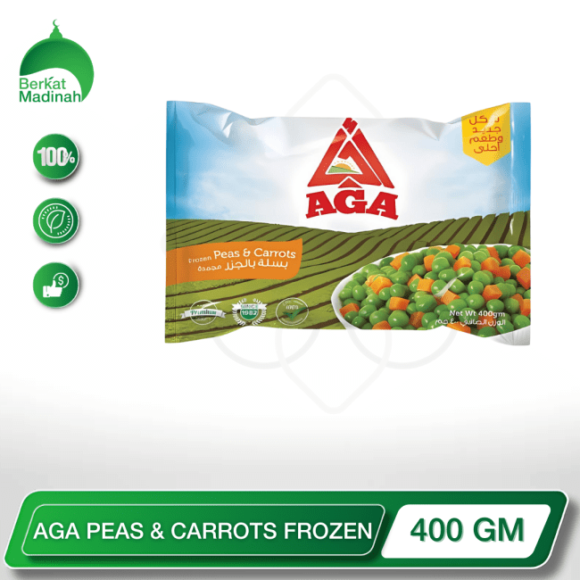 AGA PEAS CARROTS FROZEN 400GM berkat madinah