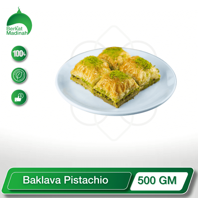 Indulge in the classic flavors of authentic Middle Eastern baklava with our Baklava Pistachio. This exquisite collection features layers of flaky phyllo dough