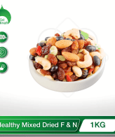 Indulge in a delightful blend of premium dried fruits and crunchy nuts with our Healthy Mixed Dried Fruits & Nuts. This nutritious snack offers a harmonious balance of sweet