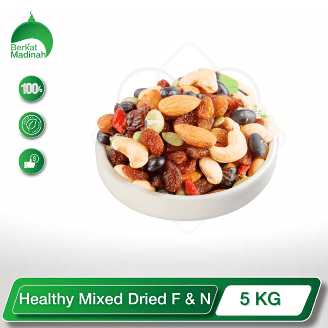 Indulge in a delightful blend of premium dried fruits and crunchy nuts with our Healthy Mixed Dried Fruits & Nuts. This nutritious snack offers a harmonious balance of sweet