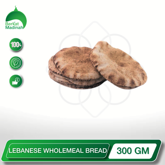 LEBANESE WHOLEMEAL BREAD 300GM berkat madinah