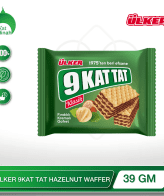 Indulge in the captivating harmony of layers with the ULKER 9KAT TAT HAZELNUT WAFFER. This premium confectionery delight features a delectable blend of crisp wafer layers and a rich